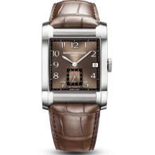Baume and Mercier Hampton Brown Dial Leather Strap Mens Watch MOA10028