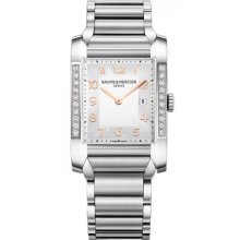Baume and Mercier Hampton Silver Dial Stainless Steel Ladies Watch M0A10023