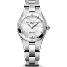 Baume and Mercier Linea Mother of Pearl Dial Steel Ladies Watch M0A10035