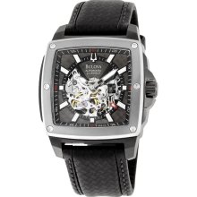 Beautiful Bulova 98a112 Stainless Steel Black Dial Mens Watch