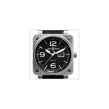 Bell & Ross Aviation BR 01-96 Big Date Black Dial Mens Watch BR01-96-BL-ST