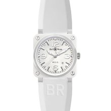 Bell & Ross BR03-92 Automatic 42mm BR03-92 White Ceramic Rubber