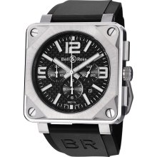 Bell & Ross Men's 'Aviation' Black Dial Titanium Chronograph Watch