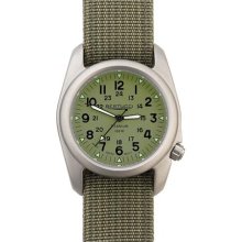Bertucci A-2S Ventara Mens Titanium Watch - Green Nylon Strap - Green Dial - 12045