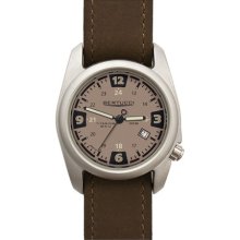 Bertucci A-2T Quad Mens Titanium Watch - Olive Brown Leather Strap - Sahara Khaki Dial - 12710