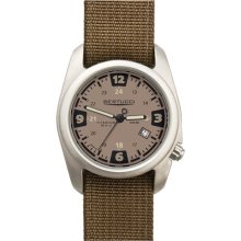 Bertucci A-2T Quad Mens Titanium Watch - Dark Khaki Nylon Strap - Sahara Khaki Dial - 12709