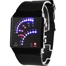 Black Men's Sport Style Style Rubber Digital LED Wrist Watch