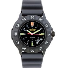 Black Uzi Protector Rubber Strap Tritium Watch