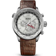 BOSS by Hugo Boss - '1512739' | Brown Crocodile Embossed Leather Strap Watch