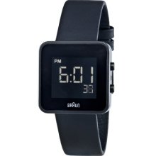 Braun Ladies Digital Display Watch Bn0046bkbkl With Black Leather Strap