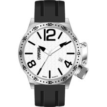 Breed Lucan 3001 Men's Sports Analog Watch - Silver Bezel/ White Dial