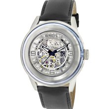 Breil 'Orchestra' Automatic Leather Strap Watch Black