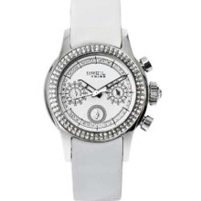 Breil Tribe Ladies Stone Set White Leather Strap TW0504 Watch