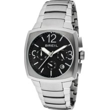 Breil Watches Men's Rod Chronograph Black Dial Stainless Steel Stainle