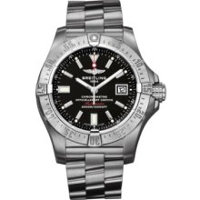 Breitling Avenger Seawolf Black Dial Stainless Steel Mens Watch A1733010-BA05SS