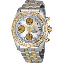 Breitling Chrono Galactic Mother of Pearl Diamond Automatic Mens Watch C13358LA-A654TT