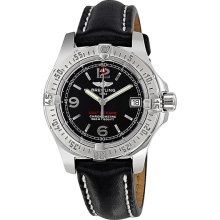 Breitling Colt Oceane II Black Dial Leather Strap Ladies Watch A7738011-B785BKLT