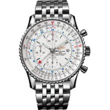 Breitling Navitimer World Men's Stainless Steel Watch White Dial 110 - A2432212/G571