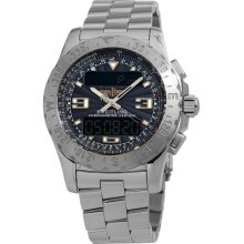 Breitling Professional Airwolf Analog/Digital Chronometer Steel Grey Mens Watch A7836323-B8-140A