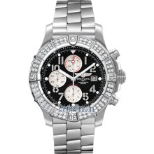 Breitling Super Avenger Chronograph Black Dial Mens Watch A1337053-B973SS