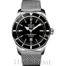 Breitling SuperOcean Heritage 46 Men's Stainless Steel Watch Black Dial 300 - A1732024/B868-SS