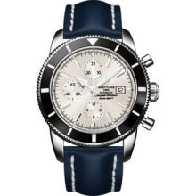 Breitling Superocean Heritage Chronographe Leather Strap A1332024/G698-leather-blue-deployant