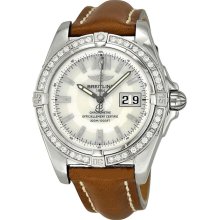 Breitling Windrider Cockpit Automatic Mother of Pearl Mens Watch A4935053-A591BRLT