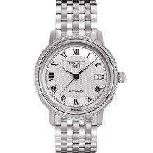 Bridgeport Men's Automatic Watch - Silver Roman Dial with Stainless Steel Bracelet