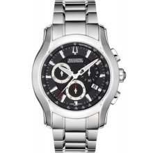 Bulova Accutron Men's Swiss Chrono Watch Stratford Stainless Steel 63b141