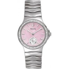 Bulova Diamond Series Mother of Pearl Dial Ladies Watch 96R57