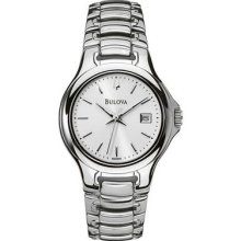 Bulova Ladies Sport Watch - Stainless Steel - Silver/white Dial - Date $175