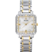 Bulova Watch, Womens Two Tone Stainless Steel Bracelet 25mm 98R112