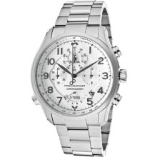 Bulova Watches Men's Wilton Chronograph Silver Dial Stainless Steel S