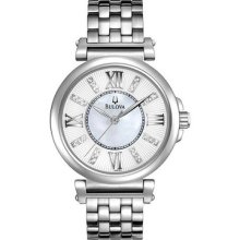 Bulova Women's 96p134 Mother Of Pearl Diamond Dial Bracelet Watch