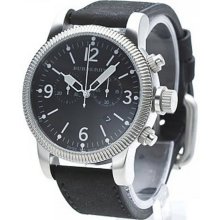 Burberry Men's Endurance Watch BU7808 Black Dial Black leather Chrono With Box