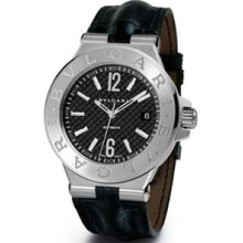 Bvlgari Men's Diagono Black Dial Watch DG40BSLD