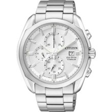 CA0021-53A - Citizen Eco-Drive Super Titanium Sapphire Japan Chronograph Watch