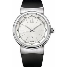 Calvin Klein Celerity Rubber Strap Silver Dial Men's watch #K7551120