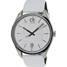 Calvin Klein Men's Masculine Swiss Made Quartz Leather Strap Watch