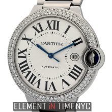 Cartier Ballon Bleu Collection Large 42mm Stainless Steel Diamond Bezel Automatic