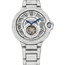 Cartier Ballon Bleu Tourbillon White Gold Diamond Watch HPI00281