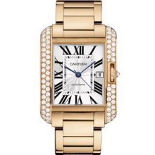 Cartier Tank Anglaise Pink Gold with Diamonds Large WT100004