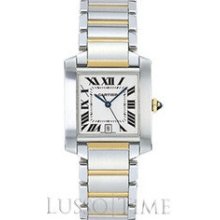 Cartier Tank Francaise Large Stainless Steel & 18K Yellow Gold Men's Watch - W51005Q4