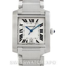 Cartier Tank Francaise W51002Q3 Large Steel Watch