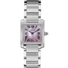 Cartier Women's Tank Francaise Pink Dial Watch W51028Q3