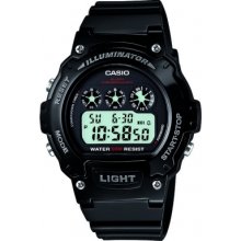 Casio Alarm Chronograph Digital Led Light Sports Watch W-214hc-1avef