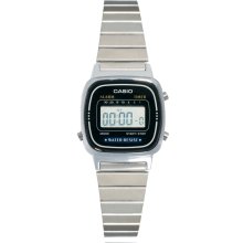 Casio Black & Silver Mini Digital Watch Black & silver