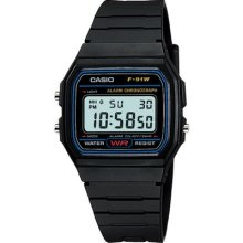 Casio F91w-1 Men Black Classic Casual Digital Sports Watch Alarm Chronograph