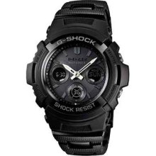 Casio G-shock Awg-m100bc-1ajf Solar Radio Black/blue Men's Watch Japan Ems