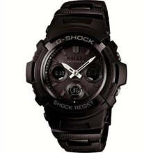 Casio G-shock Awg-m100bc-1ajf Black/blue Tough Solar Moltiband 6 Men`s Watch